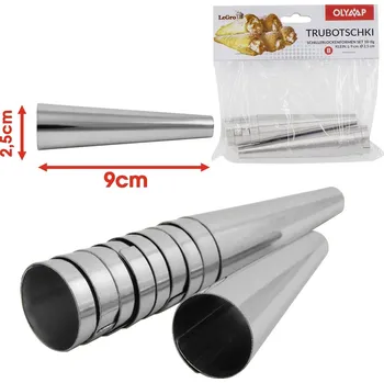 Plech na pečení Formy na pečení "Trubočky" 10ks 9cm