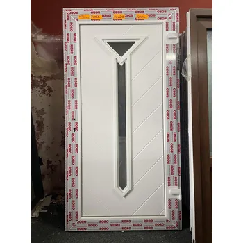 Vchodové dveře SOFt vchodové plastové dveře,zadní vchod Victoria,bílé, 100x210 (jednokřídlé plastové dveře 100x210)