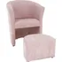 Křeslo Tempo Kondela Rose křeslo s taburetem, pudrově růžové