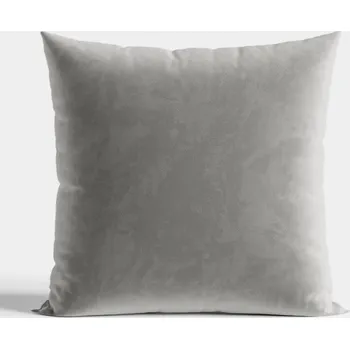 Polštář VELVI 022 šedá 40x40 cm Mybesthome Varianta: Povlak na polštář s výplní, 40x40 cm