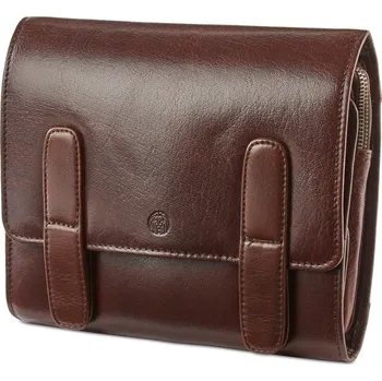 Kosmetická taška California hnědá závěsná kožená kosmetická taška - Lucleon