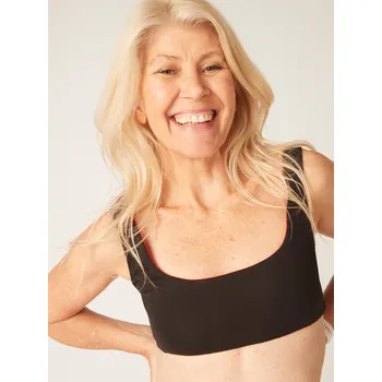 Dámské plavky Oboustranný top plavek Modibodi Black/Sunset orange (MODI4350BSO) XXL