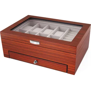 Šperkovnice Box na hodinky a šperky ze zebrawood - 8 hodinek - Warren Asher