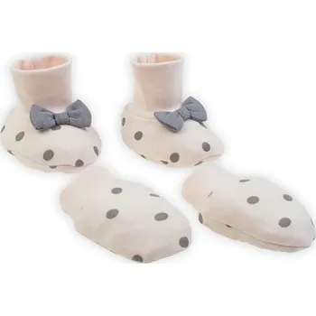 Kojenecké oblečení Kojenecký bavlněný set-capáčky a rukavičky Nicol Sara Univerzální