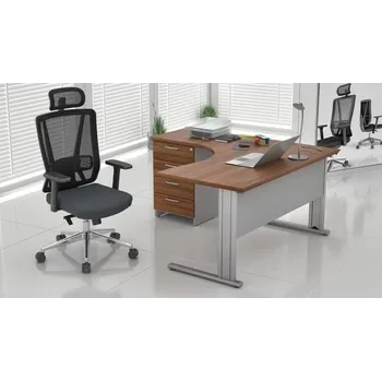 Kancelářská sestava Sestava kancelářského nábytku Visio LUX 7, dub