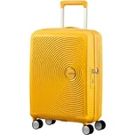 Cestovní kufr na čtyřech kolečkách. American Tourister SOUNDBOX SPINNER 55 EXP Golden Yellow (1371) 4288var157