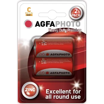 Článková baterie Zinková baterie AgfaPhoto R14/C, 1,5 V blistr 2 ks, zinková