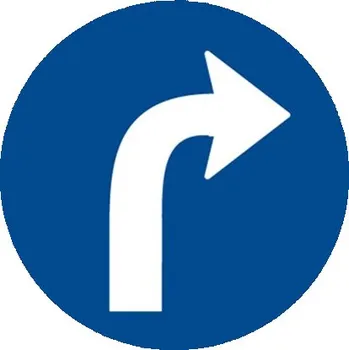 Dopravní značka Dopravní značka C2b - Přikázaný směr jízdy vpravo - Standardní kruh 700mm