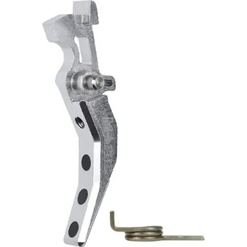 Airsoft MAXX Model CNC spoušť Advanced (style C) pro M4 - stříbrná