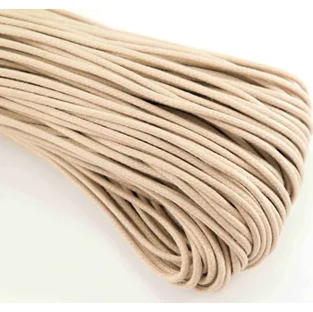 Voskovaná oděvní šňůra - béžová - průměr 0,23 cm