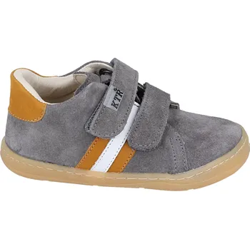 Dívčí tenisky Barefoot kožené celoroční boty KTR Logan stone 32
