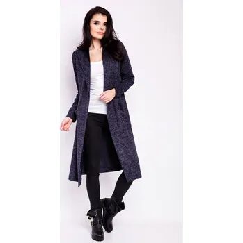 Dámský svetr Dlouhý, volný svetr bez předního zapínání M118 Barva: Tmavě Modrá, Velikost: S/M