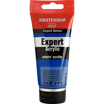 Vodová barva Akrylová barva Amsterdam Expert - 518 Cobalt Blue Deep (Ultramarine) Objem: 75 ml