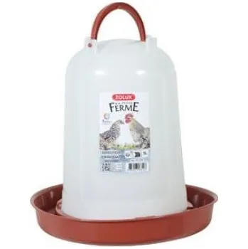 Chov hospodářského zvířete Žlab pitný pro drůbež 5l červená Zolux