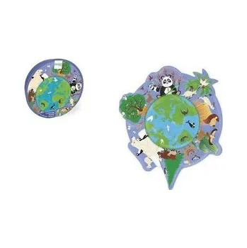 Puzzle Puzzle 45 konturowe Mapa świata