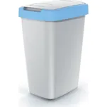 Odpadkový koš s barevným víkem, 12 l, modrá / šedá