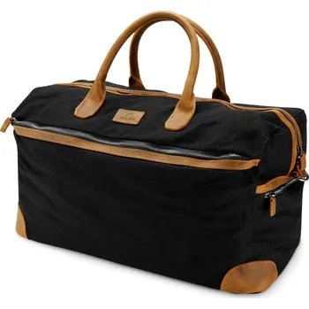 Sportovní taška Sutton Tarpa černá a světle hnědá sportovní taška - Salt & Hide