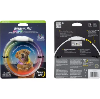 Obojek pro psa Nabíjecí LED bezpečnostní obojek Nite Ize NiteHowl Max- Disc-O Select