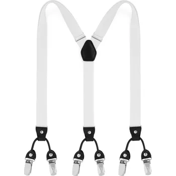 Kšandy Úzké bílé šle na klip - Trendhim