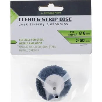 Brusný kotouč CARMOTION (POLAND) | Netkaný stopkový kotouč pro odstraňování rzi, pr. 50 mm x 15 mm, 63534