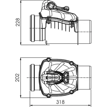 Kanalizační potrubí Kanalizační zpětná klapka DN 125