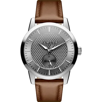 Hodinky Dayton | Hodinky z nerezové oceli stříbrné barvy s šedým texturovaným číselníkem - Fawler