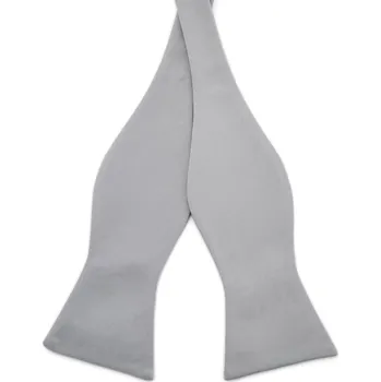 Světle šedý vázací motýlek Basic - Trendhim