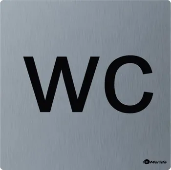 Informační tabulka Piktogram Merida Stella - WC, matný nerez