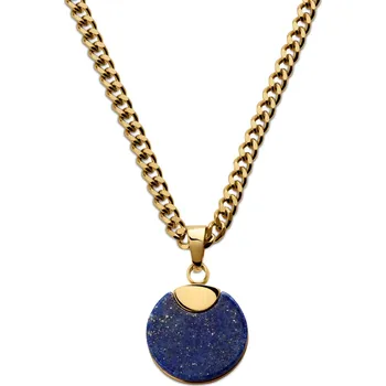Náhrdelník Cruz | Náhrdelník zlaté barvy s&nbsp;kulatým lapisem lazuli - Arkai