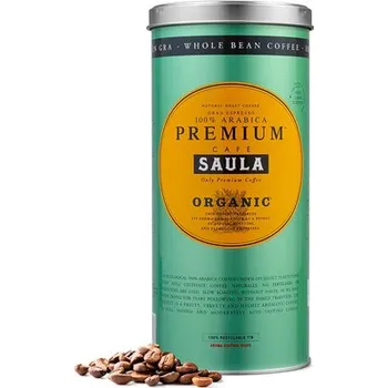 Káva Café Saula | káva z pečlivě vybraných zrn Café Saula - Káva Premium Organic, zrno. plechovka 500 g