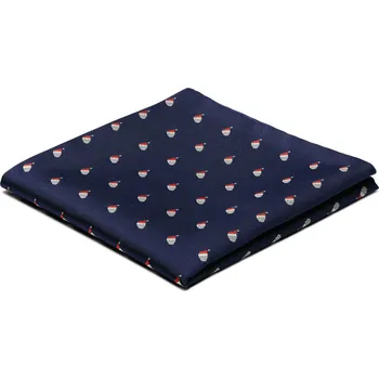 Námořnicky modrý vánoční kapesníček s lebkami - Trendhim