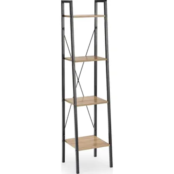 regál Odkládací regál Narvik 148 cm dub sonoma / černá