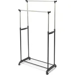 Dvojitý výsuvný stojan na šaty Compactor ECO Stender, černá