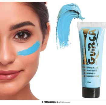 Karnevalový doplněk Fiestas Guirca Líčidlo v tubě světle modré