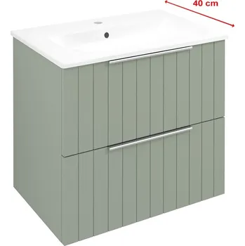 Koupelnový nábytek CIRASA umyvadlová skříňka 58x54x39cm, verde strip
