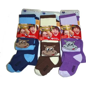 Novia Punčocháče dětské polofroté hrošík vel. 80-86 Barva: hnědá 1420