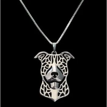 Náhrdelník PITBULL HLAVA č.2 náhrdelník s přívěskem - stříbrný 1ks ŠP/MD