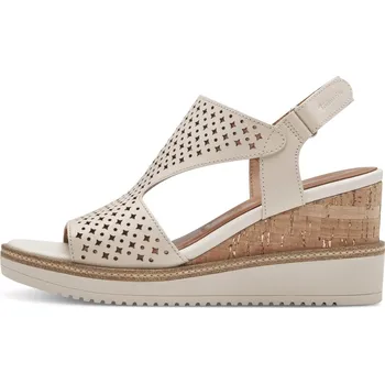 Dámské sandále Tamaris 1-28218-42-418 Dámské sandály na klínku béžové 36