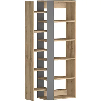 Knihovna Regál Columbo, dub wotan / antracit