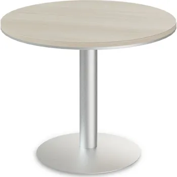 Jídelní stůl Jednací stůl TopOffice, průměr 100 cm, akát světlý