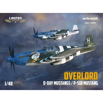 Plastikový model Eduard 1/48 OVERLORD: D-Day Mustangs / P-51B Mustang Dual combo (Limited edition)