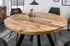 Jídelní stůl Iron Craft kulatý jídelní stůl 120 cm přírodní mango/černý