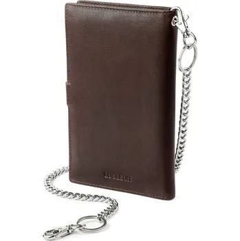 Peněženka Hnědá kožená RFID peněženka Lake - Lucleon