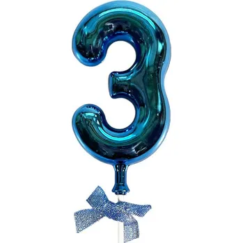 Party dekorace Dortový zápich číslo modrý Typ: 3 (1648)