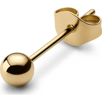 Náušnice 4mm kuličková náušnice pecka z&nbsp;nerezové oceli zlaté barvy - Lucleon