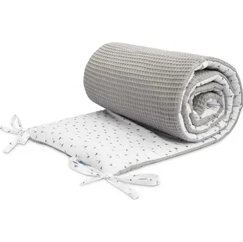 Dětsný nábytek Mantinel do postýlky vafle Sensillo pampelišky tmavě šedý