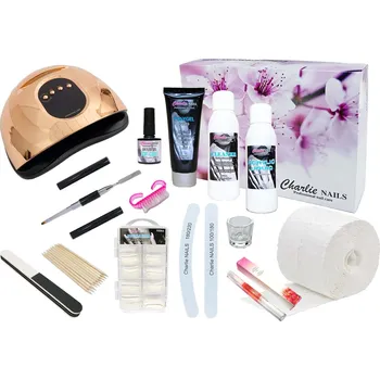 Startovací sada na Polygel nehty XXL 150W zlatá