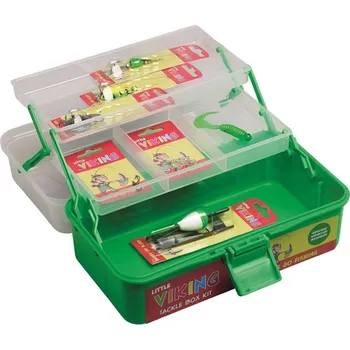 Rybářský Kufřík pro Děti Kinetic Little Viking Tackle Box Kit Green