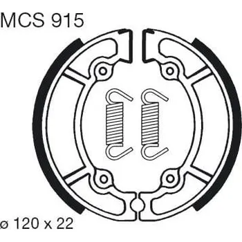 Motodíl Brzdové čelisti LUCAS MCS 915 MCS 915