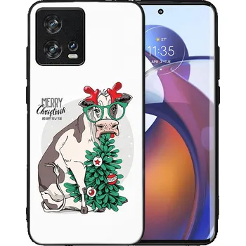 Vánoční dekorace VSECHNONAMOBIL 73891 MY ART Kryt s vánočním designem Motorola Edge 30 Fusion MERRY CHRISTMAS (074)